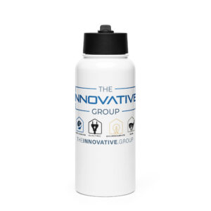 Innovative Group Stainless steel water bottle with a straw lid